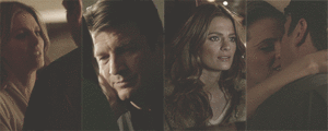  замок and Beckett kisses-season 6