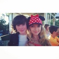 Chandler and Hana at Disneyland yesterday  - chandler-riggs photo