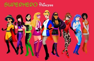  디즈니 princesses as super heroines