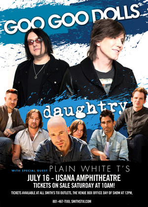 GGD-DAUGHTRY-PLAINE WHITE -SUMMER TOUR 2014