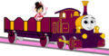 Lady with her Open-Topped Carriage & Vanellope travelling on it - thomas-the-tank-engine photo