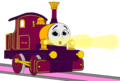 Lady with her Surprised & Frightend Face & Shining Gold Lamps - thomas-the-tank-engine photo