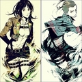 Sasha and Connie - shingeki-no-kyojin-attack-on-titan fan art