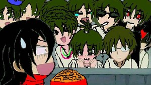  Ten Eren's and Mikasa with macaroni!