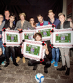 The boys receiving their double-platinum plate for ‘Midnight Memories’ backstage in San Siro.  - one-direction photo