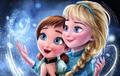 Young Elsa and Anna playing - disney-princess photo