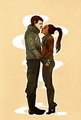 speaking of height difference - spock-and-uhura fan art