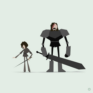 Arya Stark and Sandor Clegane (GOT)