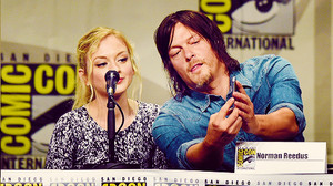  Emily Kinney and Norman Reedus