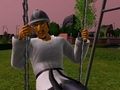 I am a grown man on a swing I feel rather preposterous - the-sims-3 photo