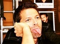 Misha Collins And His Tongue  - supernatural photo