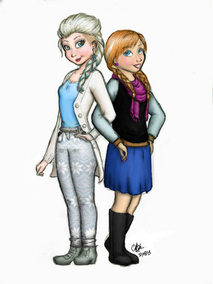  Modern Elsa and Anna