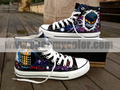 New doctor who tardis  converse black high top hand painted canvas - doctor-who photo