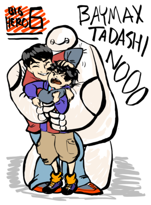 Tadashi, Hiro and Baymax