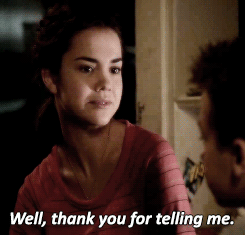 Thank you for telling me (the fosters)