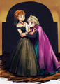 Anna and Elsa - elsa-the-snow-queen fan art