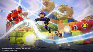 Disney Infinity 2.0 Toybox Screenshots featuring Hiro and Baymax