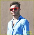 Ed Westwick Stops by Rite Aid Pharmacy for a Set of Crutches - ed-westwick photo