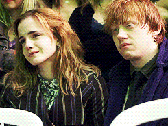 Emma Watson and Rupert Grint on the last day of Harry Potter