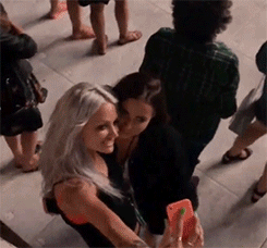  Lou and Sophia taking a selfie and getting foto bombed door Eleanor