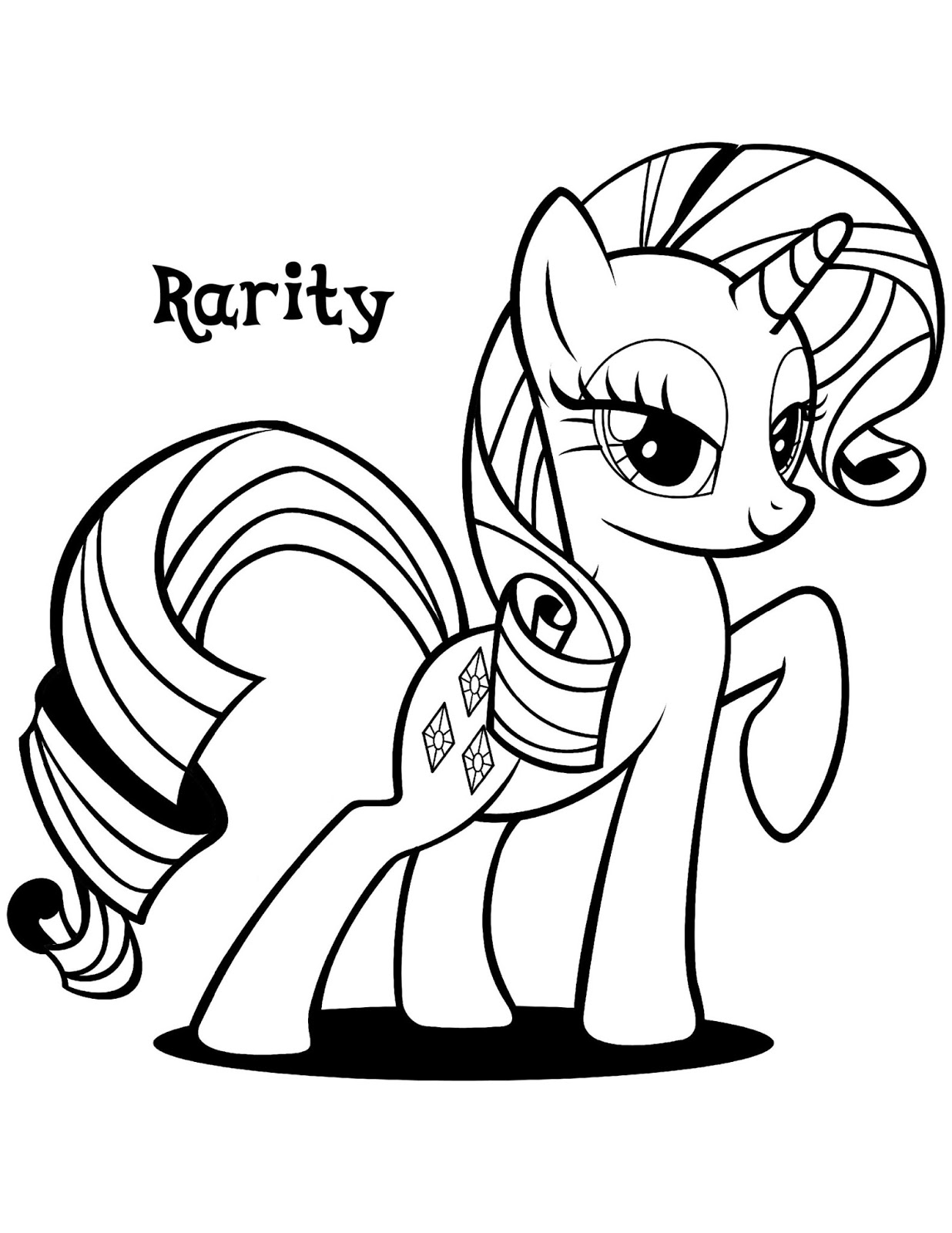 My Little Pony Colouring Pages   Rarity   My Little Pony ...