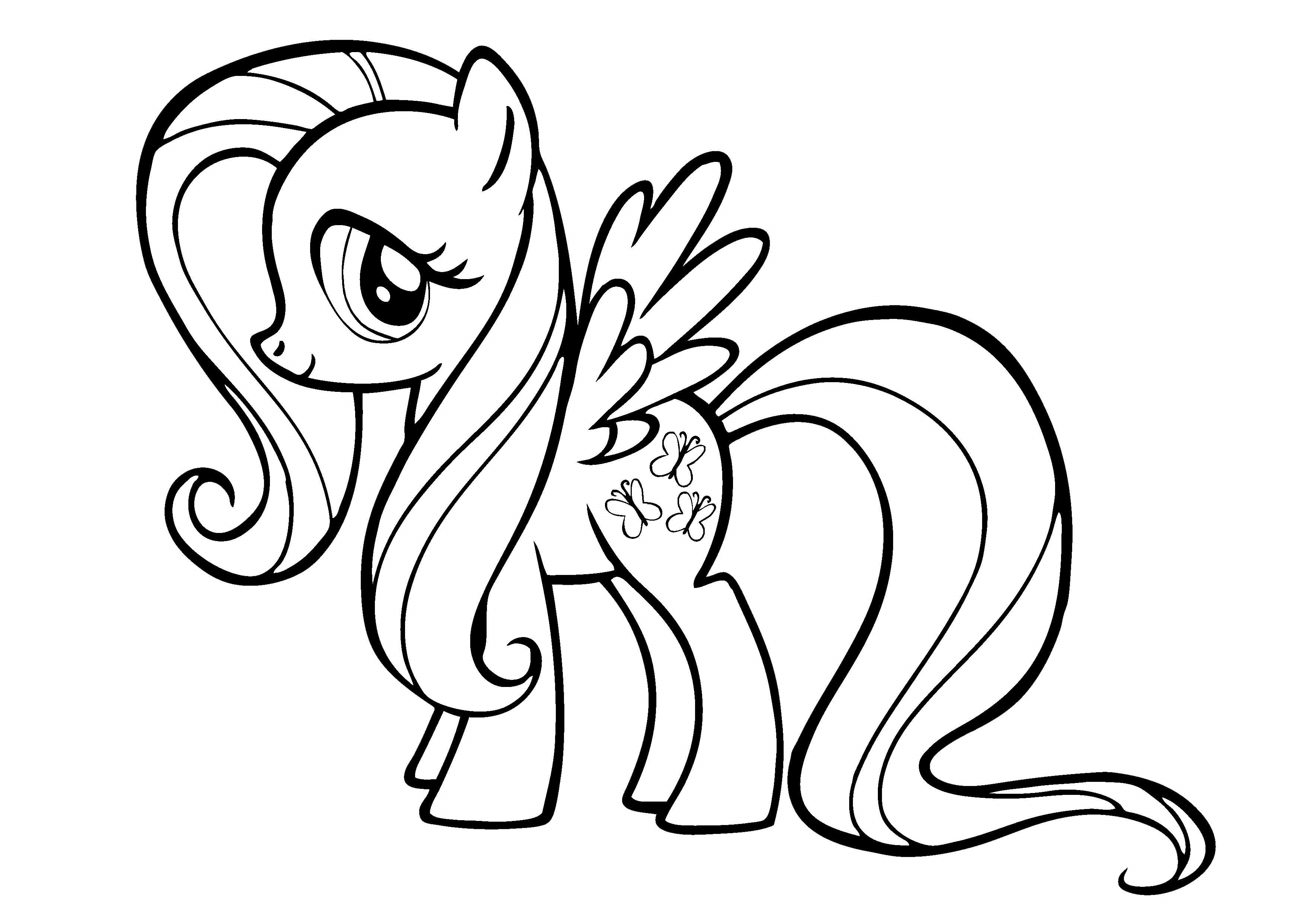 My Little Pony Colouring Sheets - Fluttershy - My Little ...