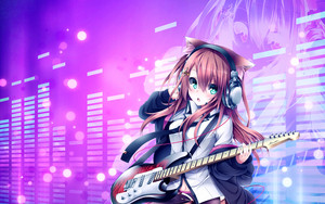  animé guitare girl