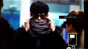  140213 Chanyeol at Incheon Airport Departure to China