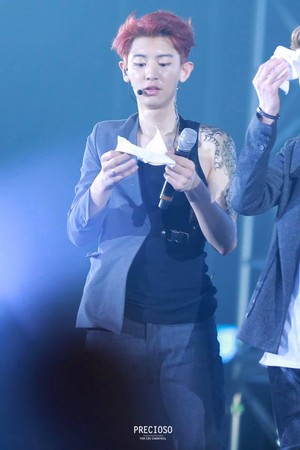  140524-25 Chanyeol at The Lost Planet concert in Seoul