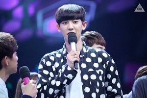  140611 Chanyeol at Happy Camp Recording