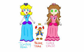 tomboy peach toad and girly daisy