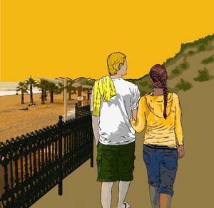  A Walk on the ساحل سمندر, بیچ