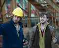 Alexandra aja and Daniel Radcliffe behind the scenes of Horns - daniel-radcliffe photo