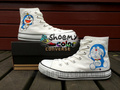 Doraemon pure hand painted converse canvas - disney photo