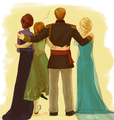 Elsa and Anna with their parents - elsa-the-snow-queen fan art
