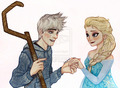 Elsa and Jack Frost - elsa-the-snow-queen fan art
