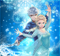 Elsa and Jack Frost - elsa-the-snow-queen fan art
