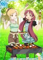 Mami and Kyoko Barbecue  - mahou-shoujo-madoka-magica photo