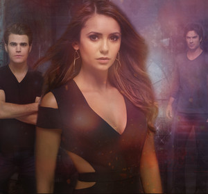  Stefan, Elena and Damon season 6