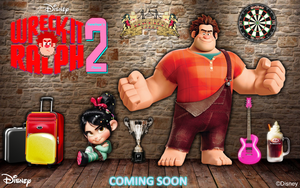  Wreck-It Ralph 2 Coming Soon karatasi la kupamba ukuta
