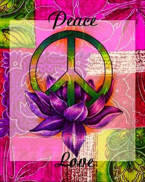  peace and 花