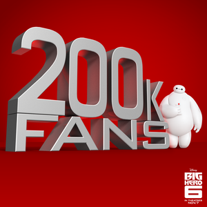  Big Hero 6 脸谱 page reaches 200,000 粉丝