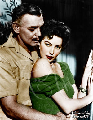  Clark Gable and Ava Gardner in Mogambo "1953"