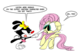 Fluttershy and Dot - animaniacs photo