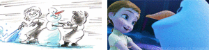 Storyboard to Final Version of the movie - Anna and Elsa