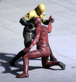 The Flash - First Look - Reverse-Flash/Prof. Zoom Costume - Set Photos - the-flash-cw photo