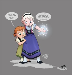  Young Anna and Elsa