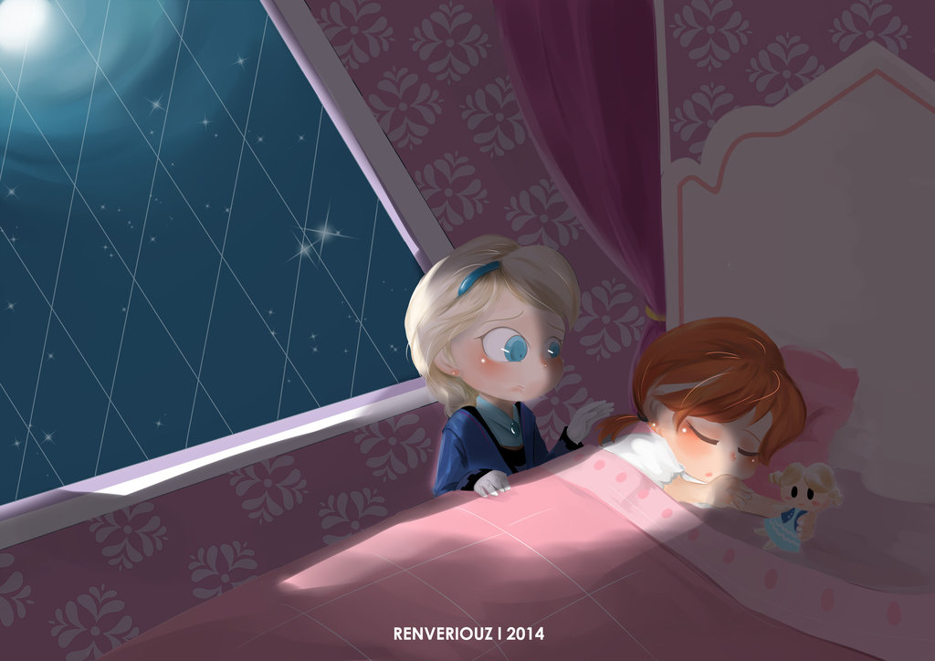 Princess Anna অনুরাগী Art: Young Anna and Elsa.