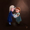 Young Elsa and Anna - elsa-the-snow-queen fan art