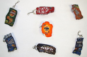  cRISPS, BISCUITS AND CHOCOLATE SHRUNKEN WRAPPERS